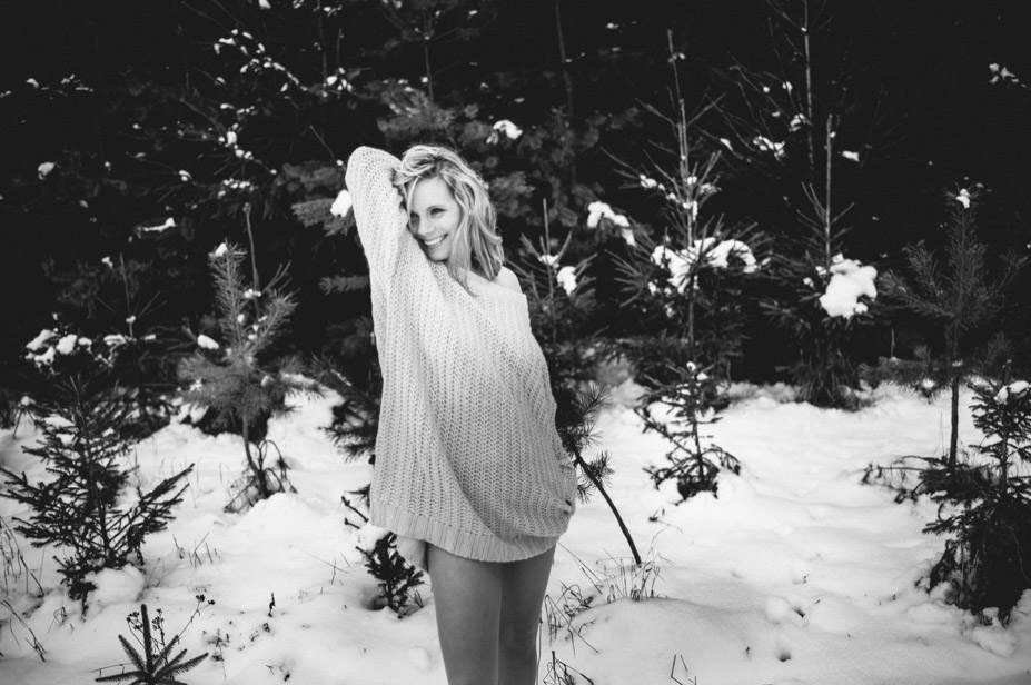 Boudoir Sinnliche Portraits Schnee Portraits Portraitfotograf Ansbach 15