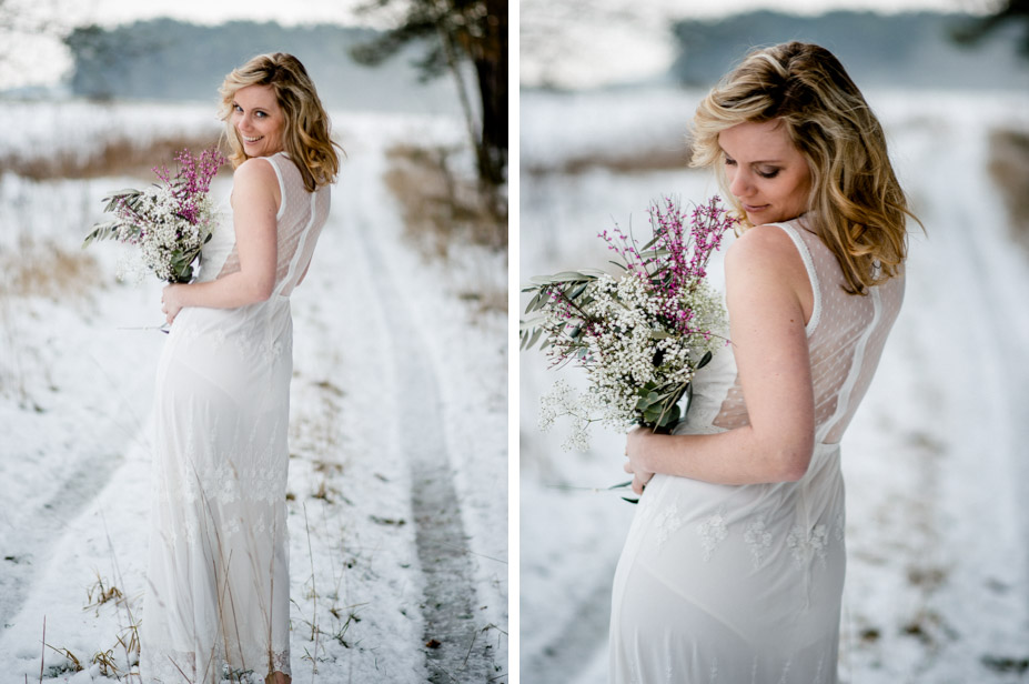 Brautportraits Im Schnee Winterhochzeit Styled Shoot Spiegelhof Fotografie Ansbach Nuernberg 06